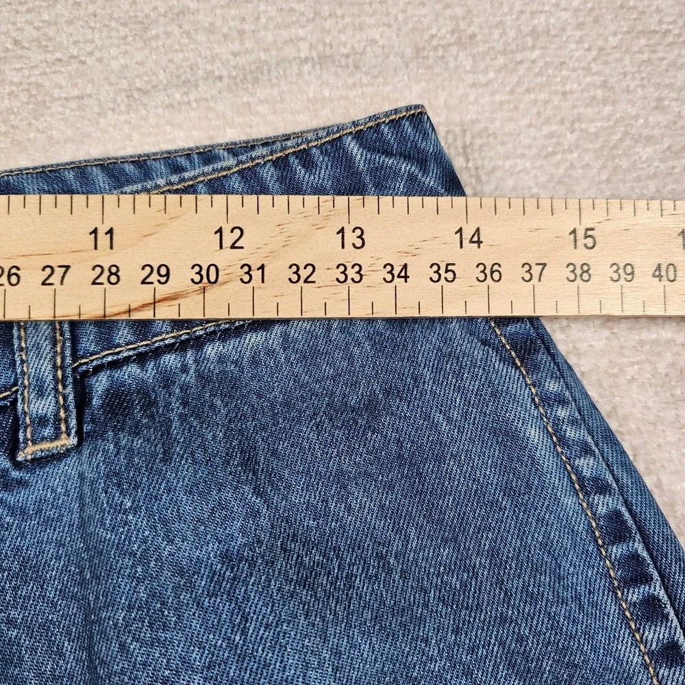 Vintage So Blue High‎ Waist Baggy Straight Leg Denim Jeans Medium Wash Size 8